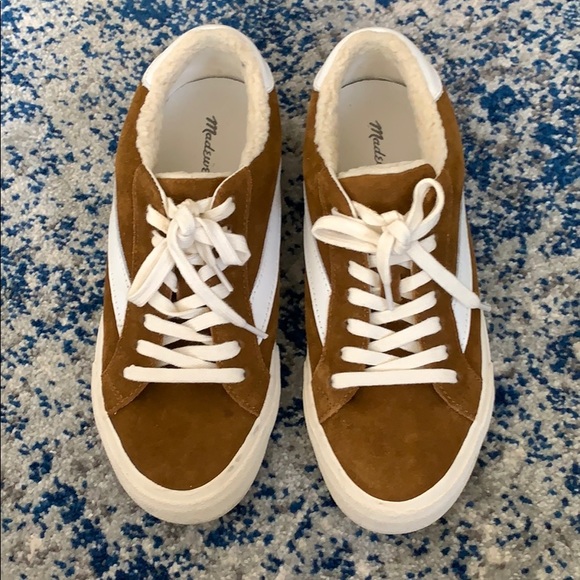 Madewell Shoes - Madewell Sidewalk Suede Faux Fur Sneakers